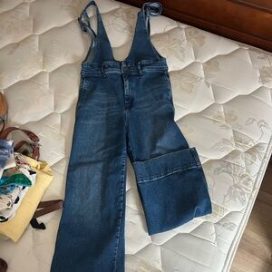 Free People Indigo Denim Overalls
